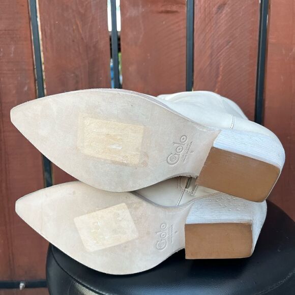 New GOLO women off White Vintage Calf West leather boots size 8 - Picture 5 of 7